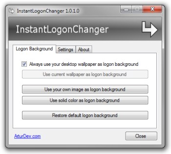 InstantLogonChanger (32-bit) 1.0.1.0 screenshot
